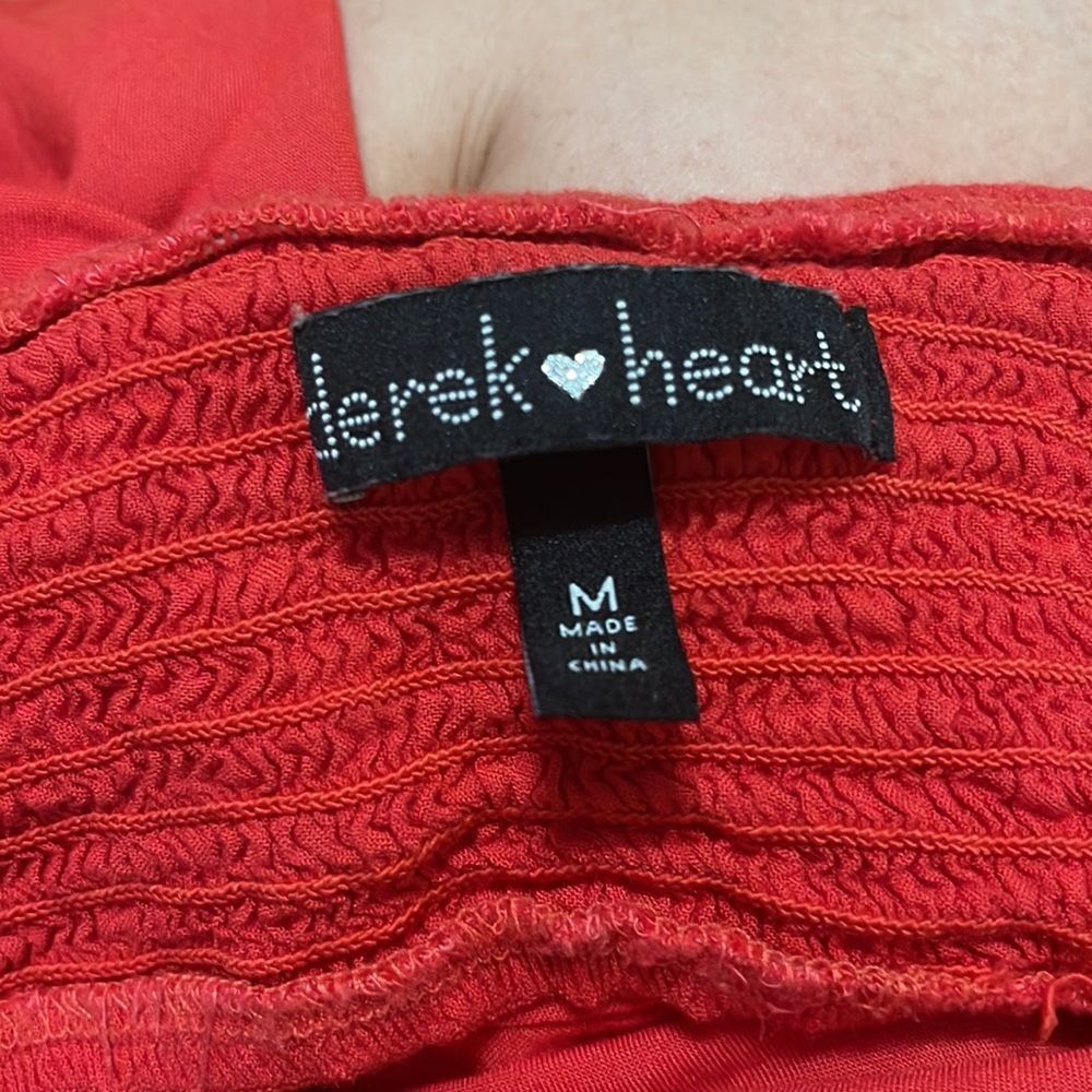Derek heart size M red spaghetti strap Mini dress - Picture 3 of 4